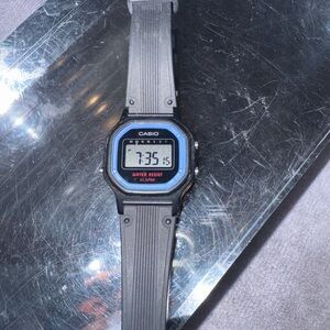 Casio women’s watch LA11W Black and Blue‎ Digital Smartwatch